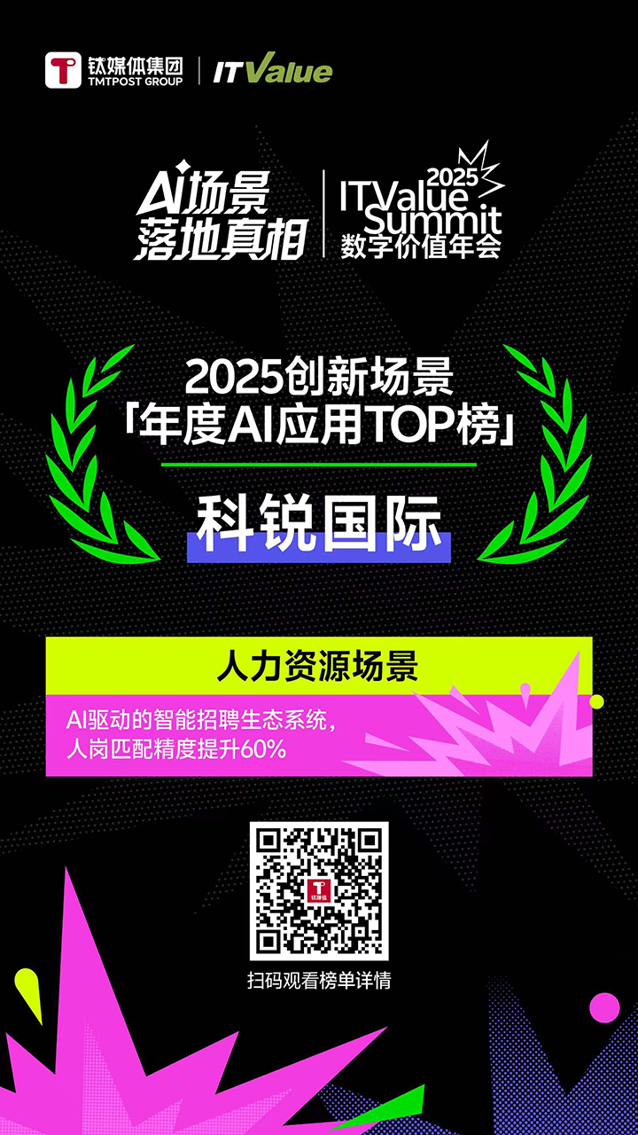 人力资源公司Ebpay官网国际的人工智能招聘匹配模型荣获钛媒体年度最佳场景实践TOP15